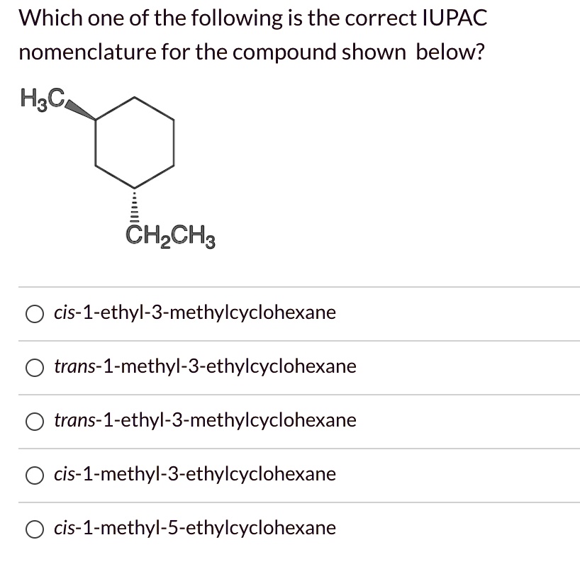 SOLVED: Which one of the following is the correct IUPAC nomenclature ...