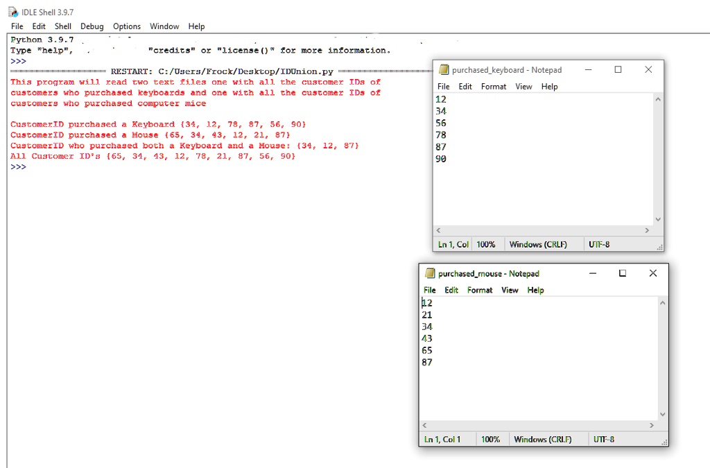 SOLVED: Texts: Using Python, write a program that: i. Opens ...