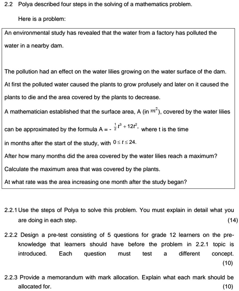 SOLVED: please help from 2.2.1 to 2.2.3 2.2 Polya described four steps ...