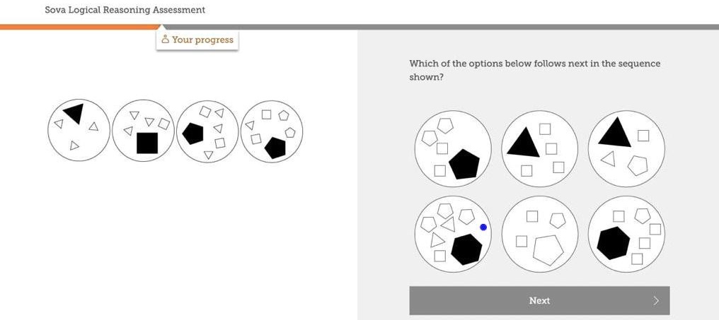 Sova Logical Reasoning Assessment Your Pregress Which Of The Options ...