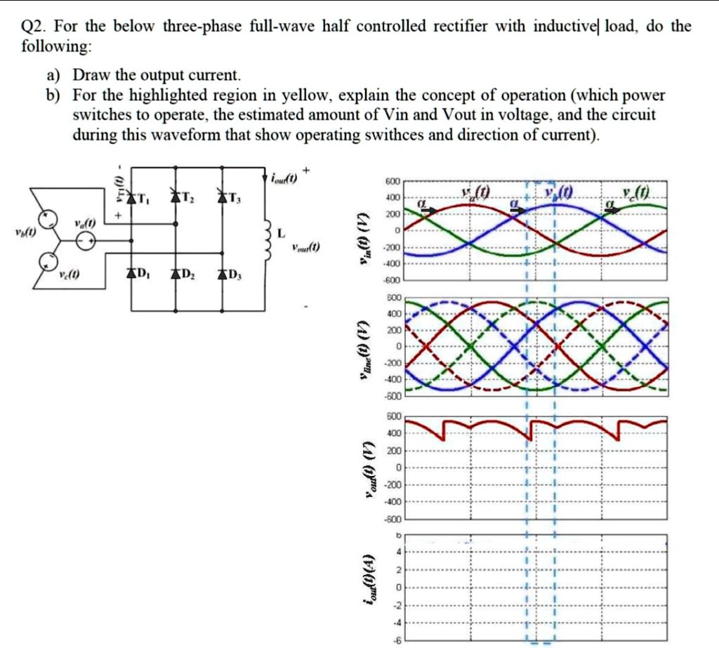 Solved Q For The Below Three Phase Full Wave Half Controlled