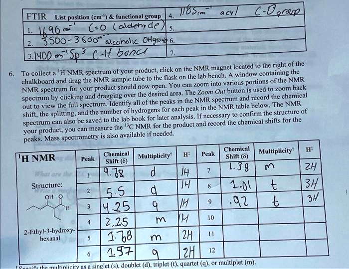 SOLVED FTIR And NMR Of 2 ethyl 3 hydroxy hexanal Description And solved-ftir-and-nmr-of-2-ethyl-3-hydroxy-hexanal-description-and