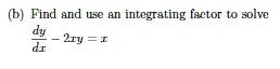 find and uc an integrating factor solve y i 84419
