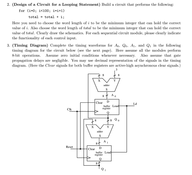 SOLVED: (Design of Circuit for Looping Statement) Build a circuit that ...