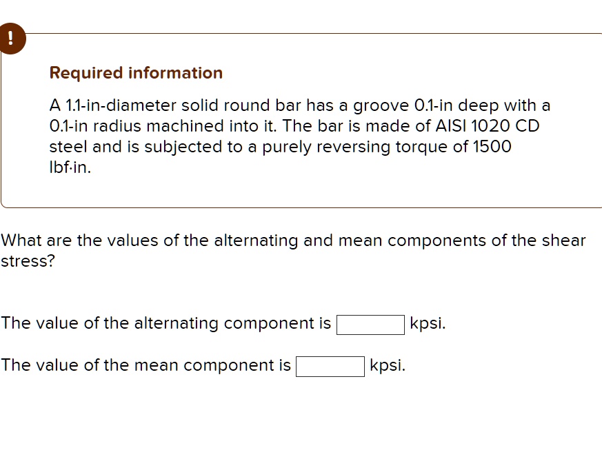 3whats the solution required information a 11 in diameter solid round ...