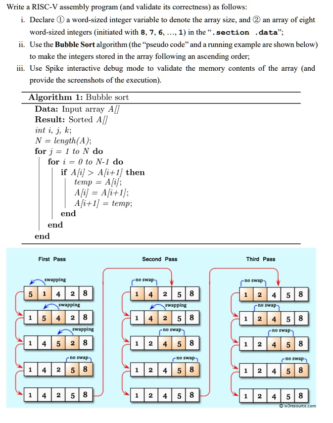 Texts: Write a RISC-V assembly program (and validate its correctness ...