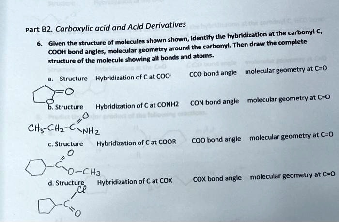 Solved Part B2 Carboxylic Acid And Acid Derivatives The