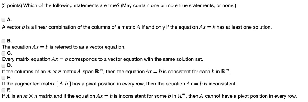 Which Of The Following Statements Is True Of Positioning SOLVED: 3 points) Which of the following statements are true? (May