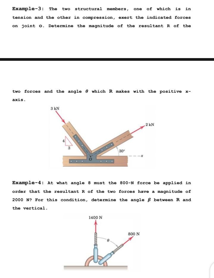 SOLVED: Example-3: The two structural members, one of which is in ...