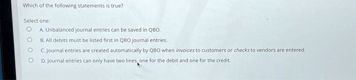 which statement about adjusting journal entries in qbo is true