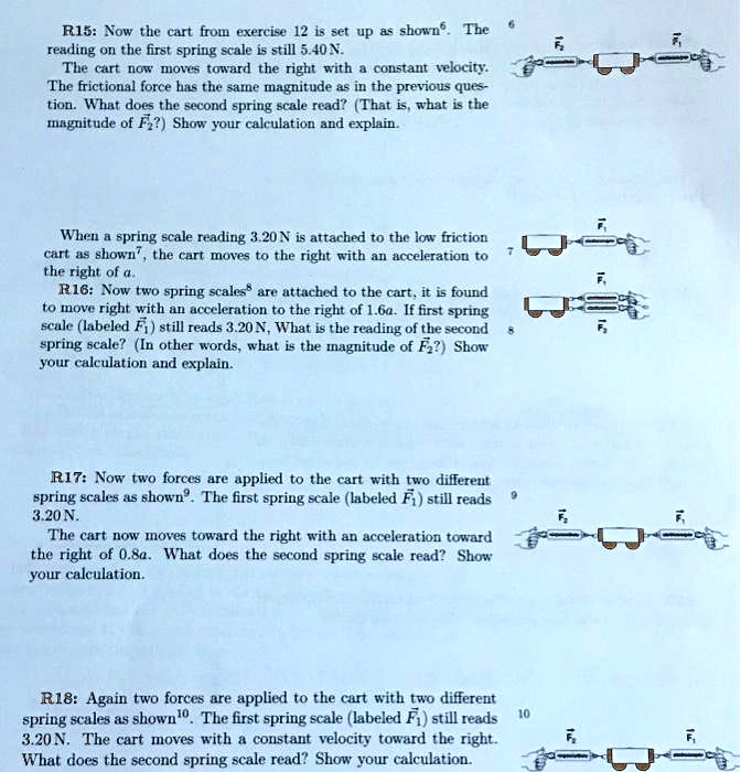 SOLVED Texts Reading on the first spring scale is still 5.40 N. The