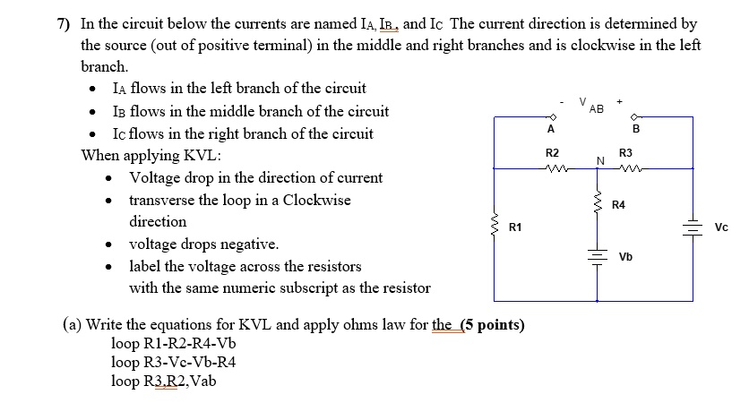 SOLVED: In the circuit below the currents are named I4 IB and Ic The ...