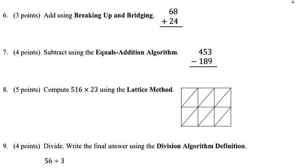 points add using breaking up and bridging 24 points subtract using the ...