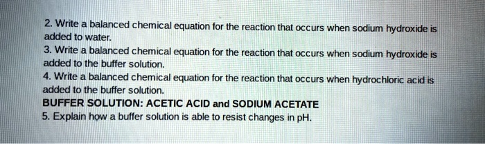 SOLVED: Write balanced chemical equation for the reaction that occurs ...