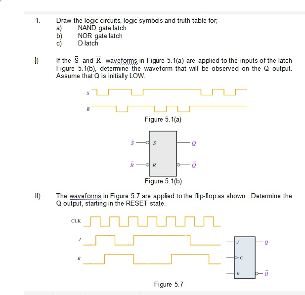 SOLVED Draw the logic circuits, logic symbols, and truth table for a