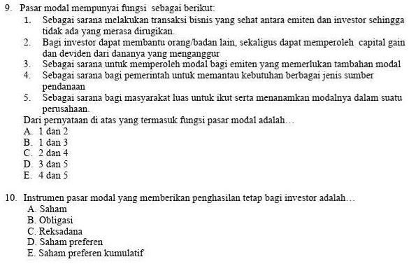 SOLVED: LATIHAN SOAL US EKONOMINote: Soal Terlampir..Syarat Untuk ...