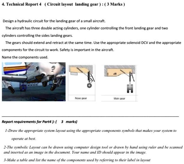 SOLVED: Texts: 4. Technical Report 4 - Circuit Layout Landing Gear: 3 ...