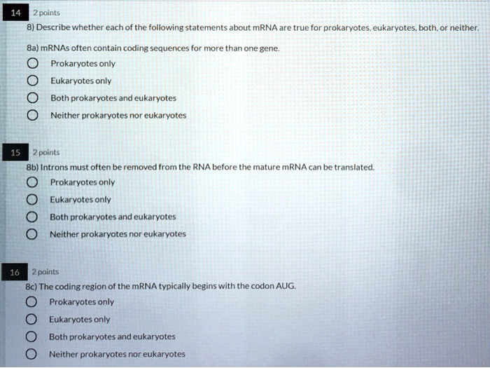 SOLVED 2points 8) Describe whether each of the following statements