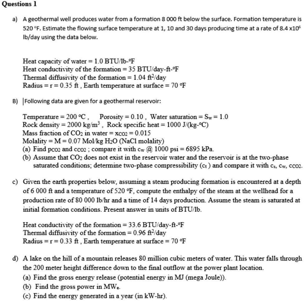 solved-questions1-a-a-geothermal-well-produces-water-from-a-formation