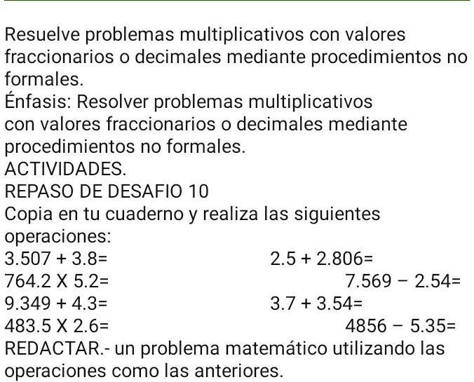 SOLVED: ayudenme porfavor :) Resuelve problemas multiplicativos con