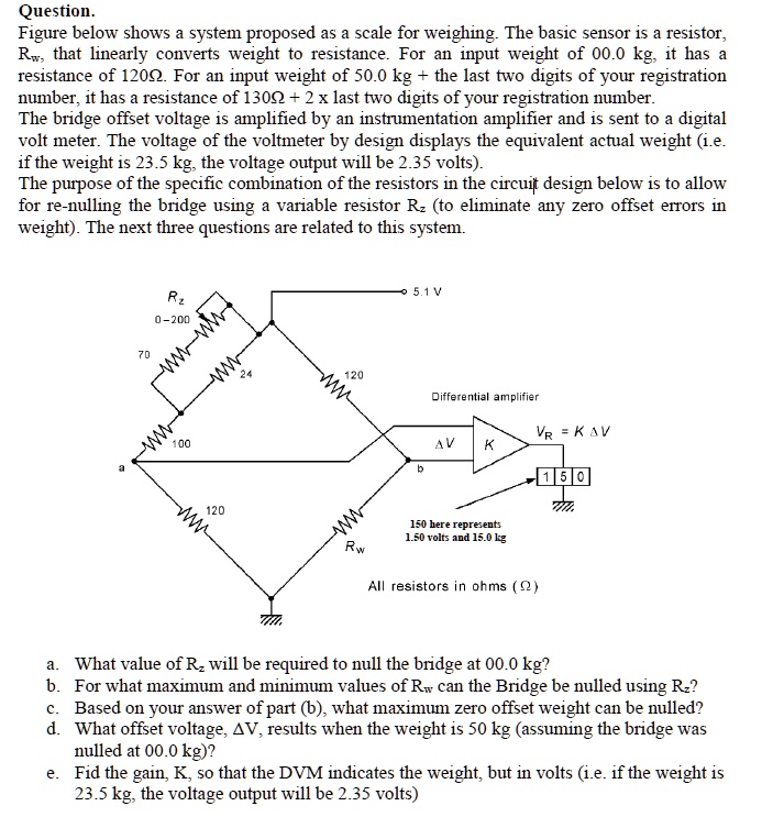 SOLVED: Question Figure below shows system proposed as scale for ...