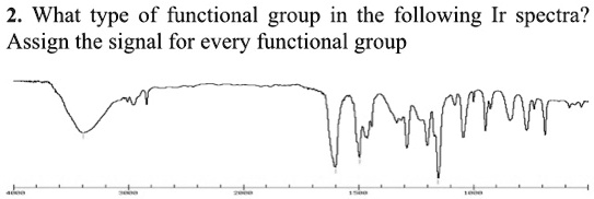 2 what type of functional group in the following ir spectra assign the ...