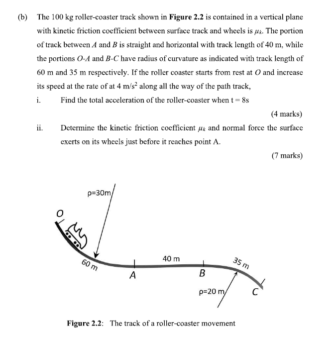 Kinetic Friction On A Roller Coaster