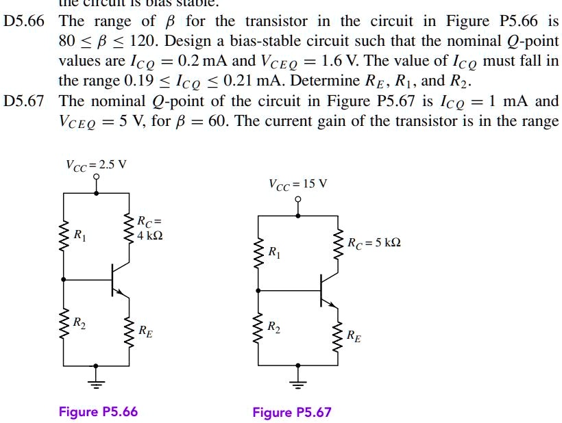 SOLVED Texts Solve for D5.66 The range of β for the transistor in