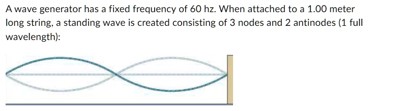 SOLVED: A wave generator has a fixed frequency of 60hz. When attached ...