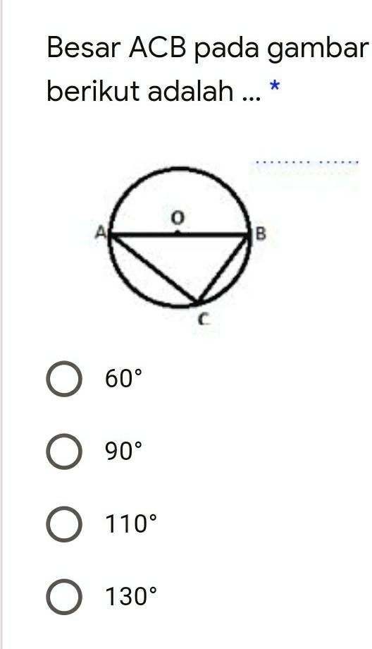 SOLVED: Besar ACB pada gambar berikut adalah Besar ACB pada gambar ...