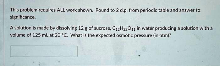 SOLVED: This problem requires ALL work shown: Round to 2 d.p. from ...