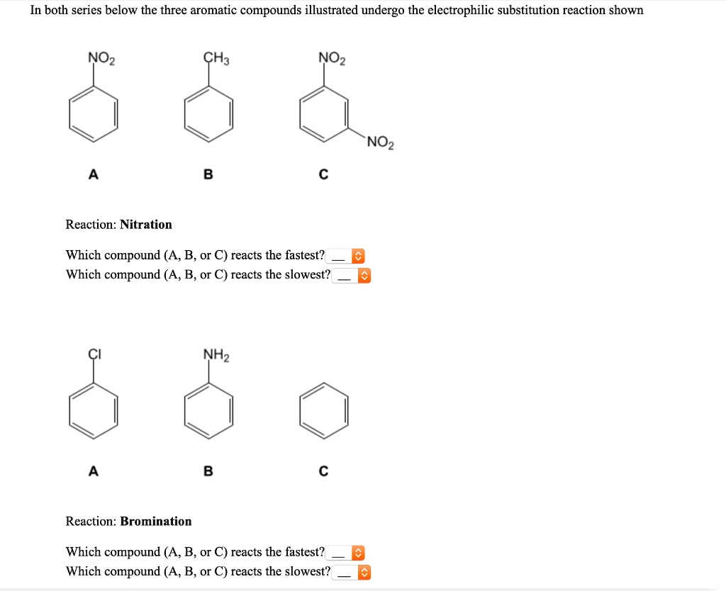 SOLVED: In Both Series Below The Three Aromatic Compounds Illustrated ...