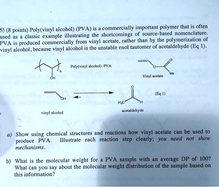 Chemical structure of polyvinyl alcohol (PVA) [1].