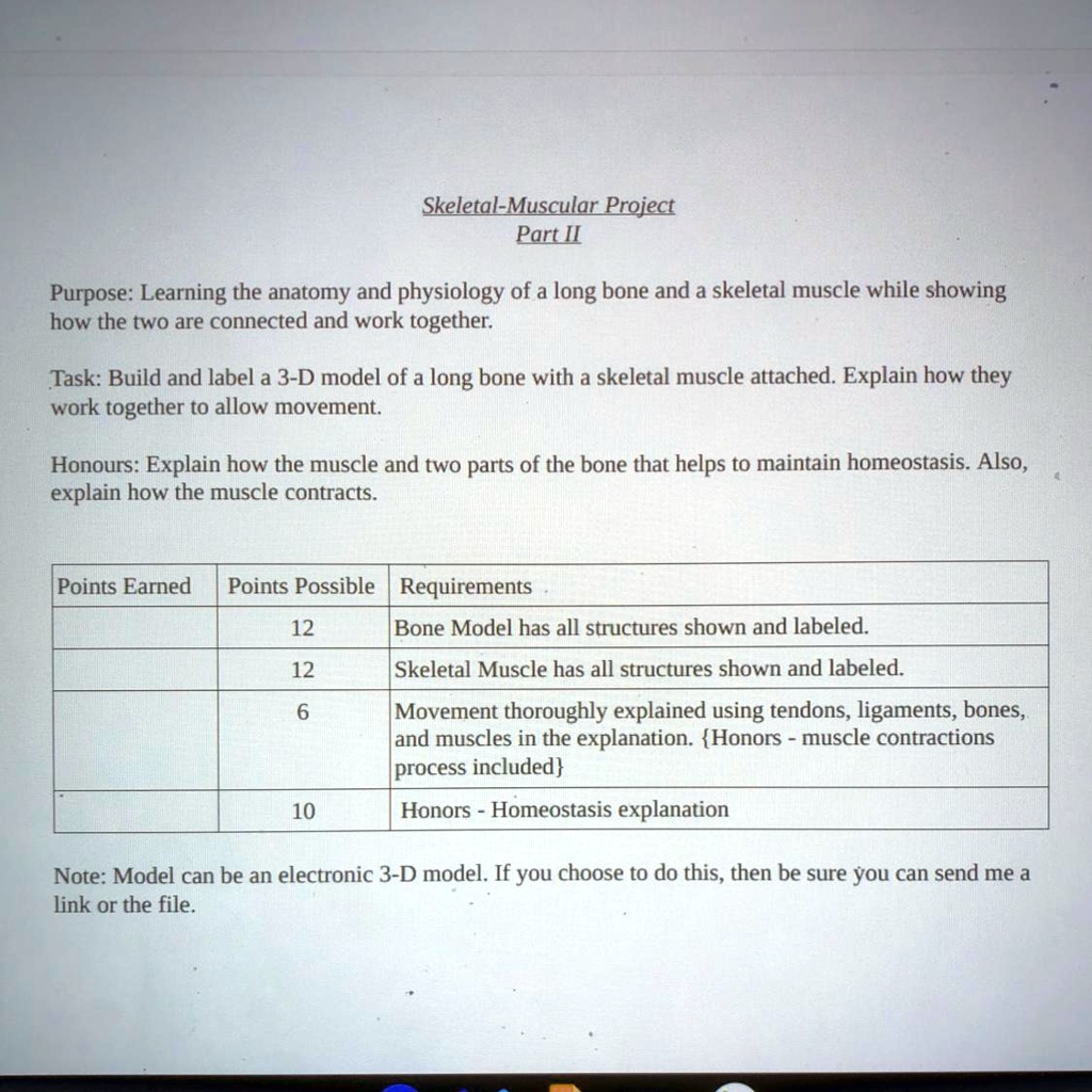 SOLVED: 'I need help with anything on here mostly the explanation if anyone  could possibly help it would be a lot. :) Skeletal-Muscular Project Paru IL  Purpose: Learning the anatomy and physiology
