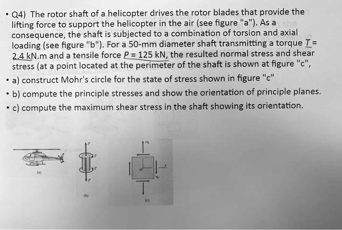 Q4) The rotor shaft of a helicopter drives the rotor blades that ...
