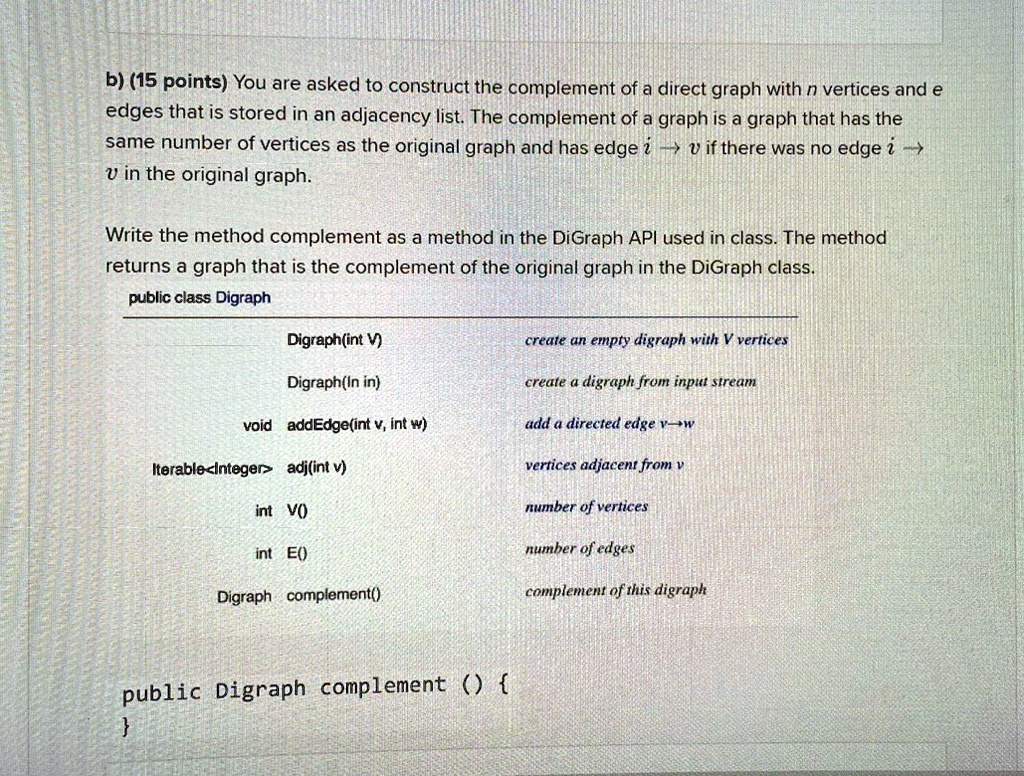 b) (15 points) You are asked to construct the complement of a direct ...