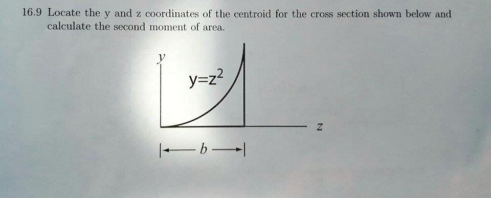 SOLVED: 16.9 Locate the y and z coordinates of the centroid for the ...