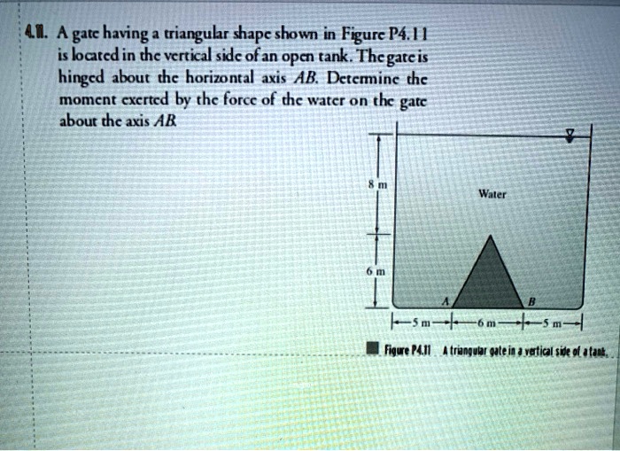 A gate having a triangular shape shown in Figure P4.11 is located in ...