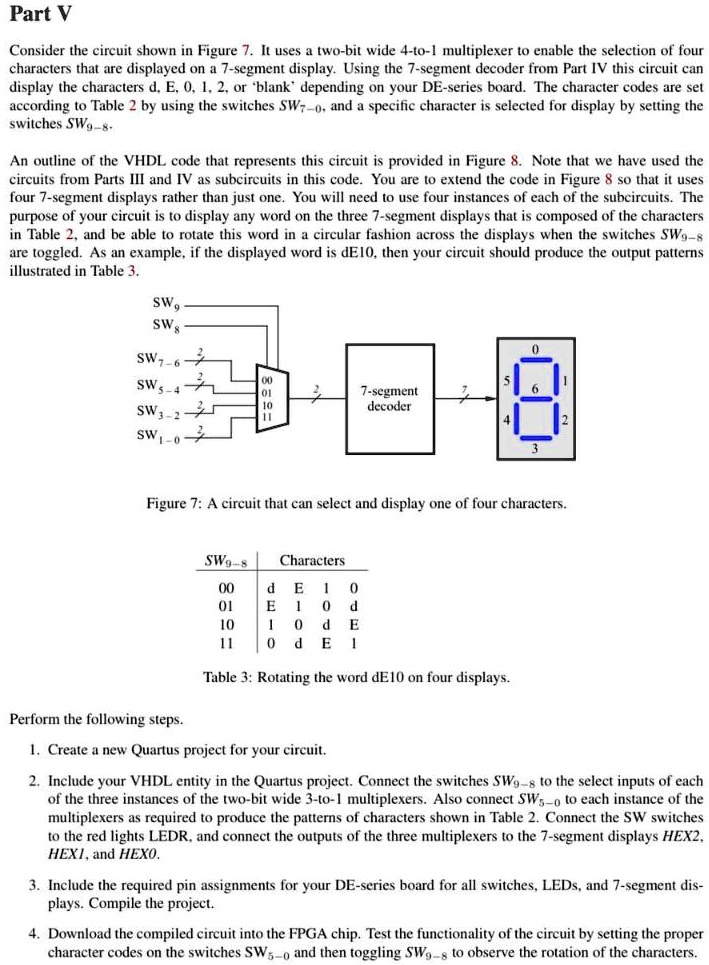 SOLVED: Part V Consider the circuit shown in Figure 7. It uses a two ...