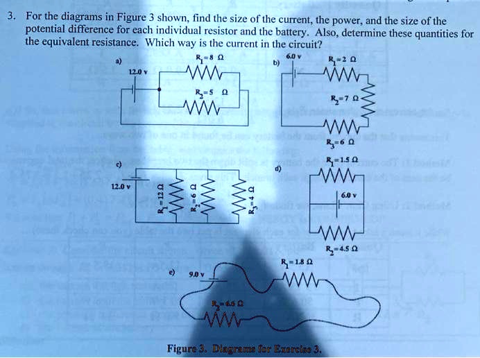for the diagrams in figure 3 shown find the size of the current the ...