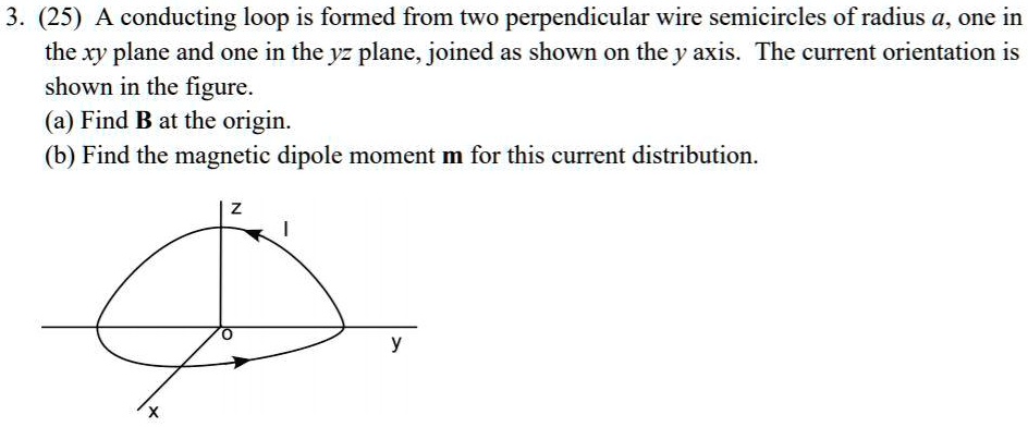 Two Perpendicular Radii Example 3. (25) A conducting loop is formed from two perpendicular wire ...