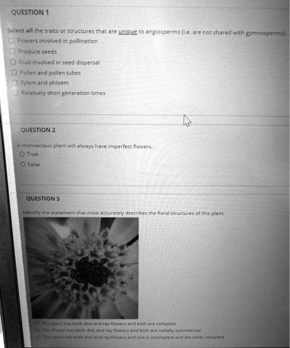 SOLVED Select all the traits or structures that are unique to