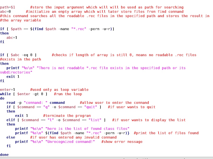 Rec Command Example SOLVED: How to solve this error: (use Unix code) (I want to search all ...