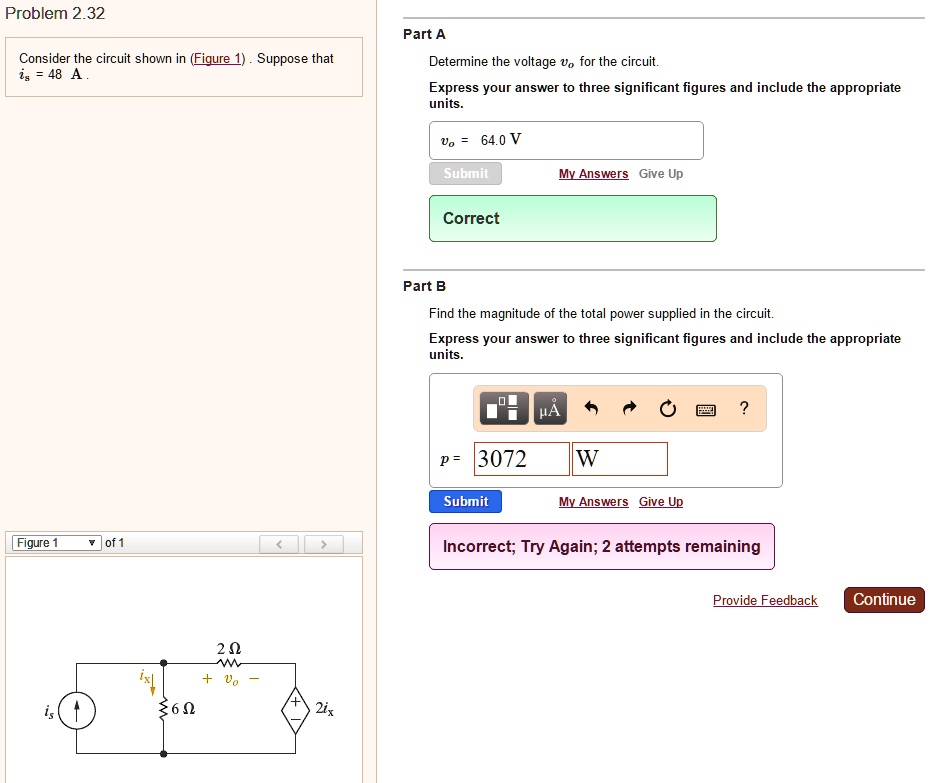 SOLVED: Problem 2.32 Part A Consider the circuit shown in Figure 1 ...