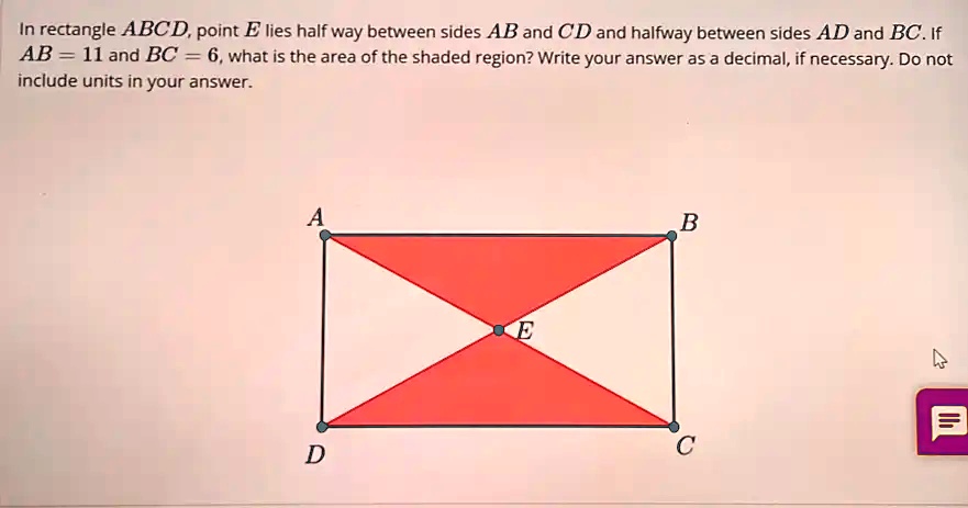 SOLVED In rectangle ABCD point E lies halfway between sides AB