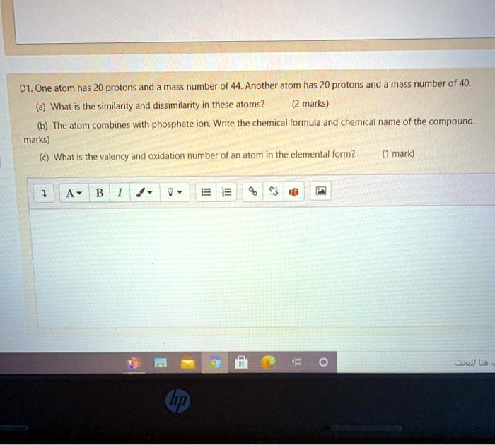 what element has a mass number of 40 and 20 protons