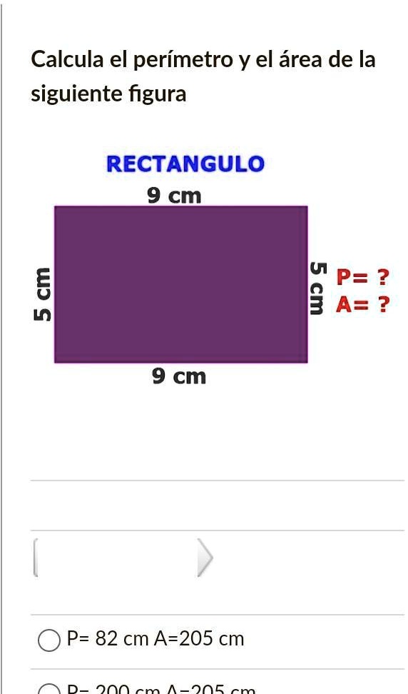 SOLVED: Calcula el perímetro y el área de la siguiente figura Calcula ...