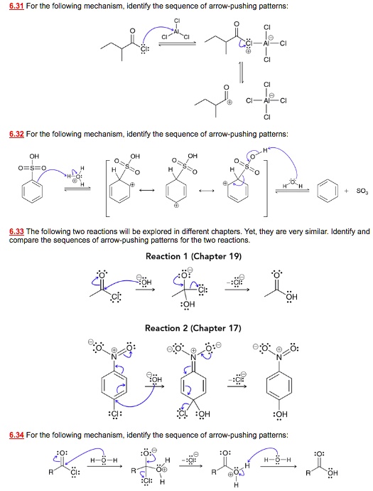 SOLVED 6.31 For the following mechanism, identify the arrowpushing