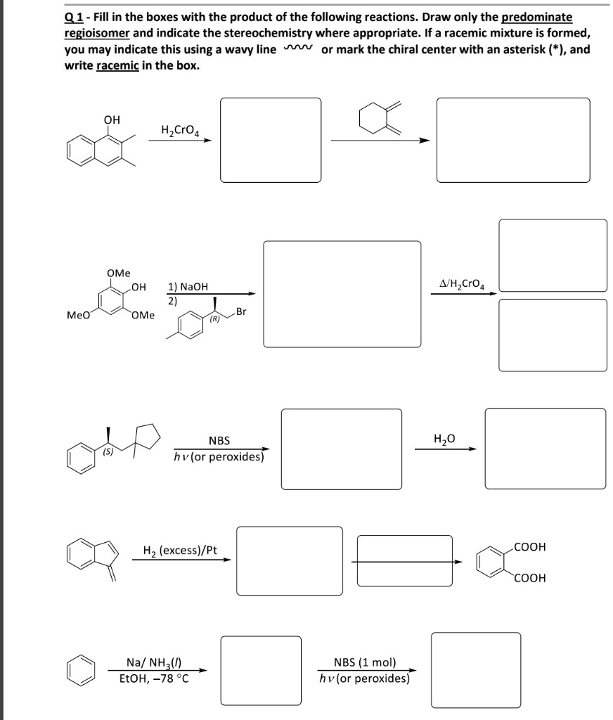 SOLVED: 01 Fill in the boxes with the product of the following ...