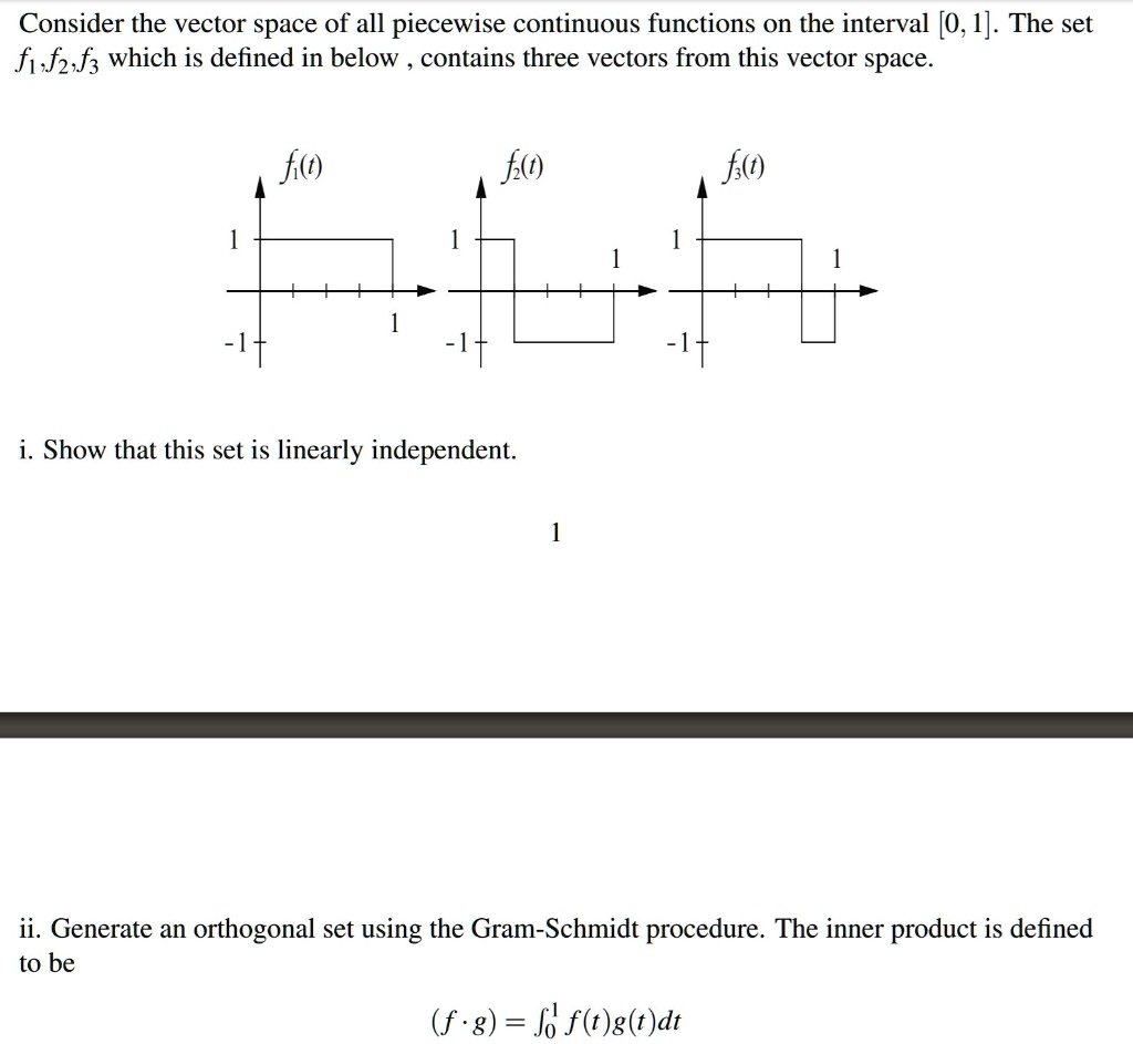 consider the vector space of all piecewise continuous functions 0n the ...